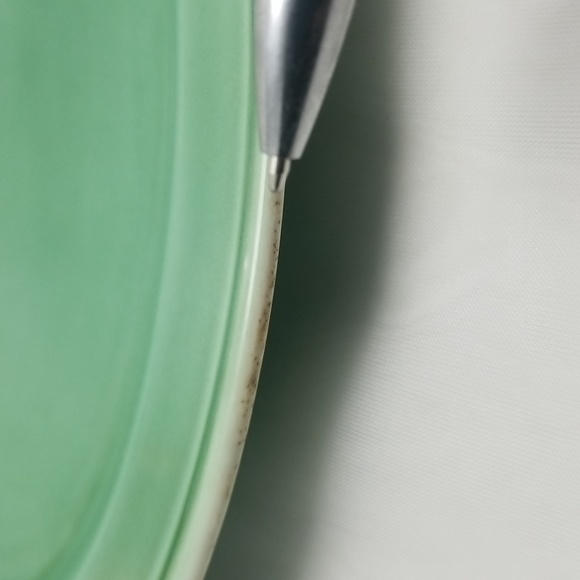 Mount Clemens Pottery Petal Green Oval Serving Platter - Picture 13 of 15